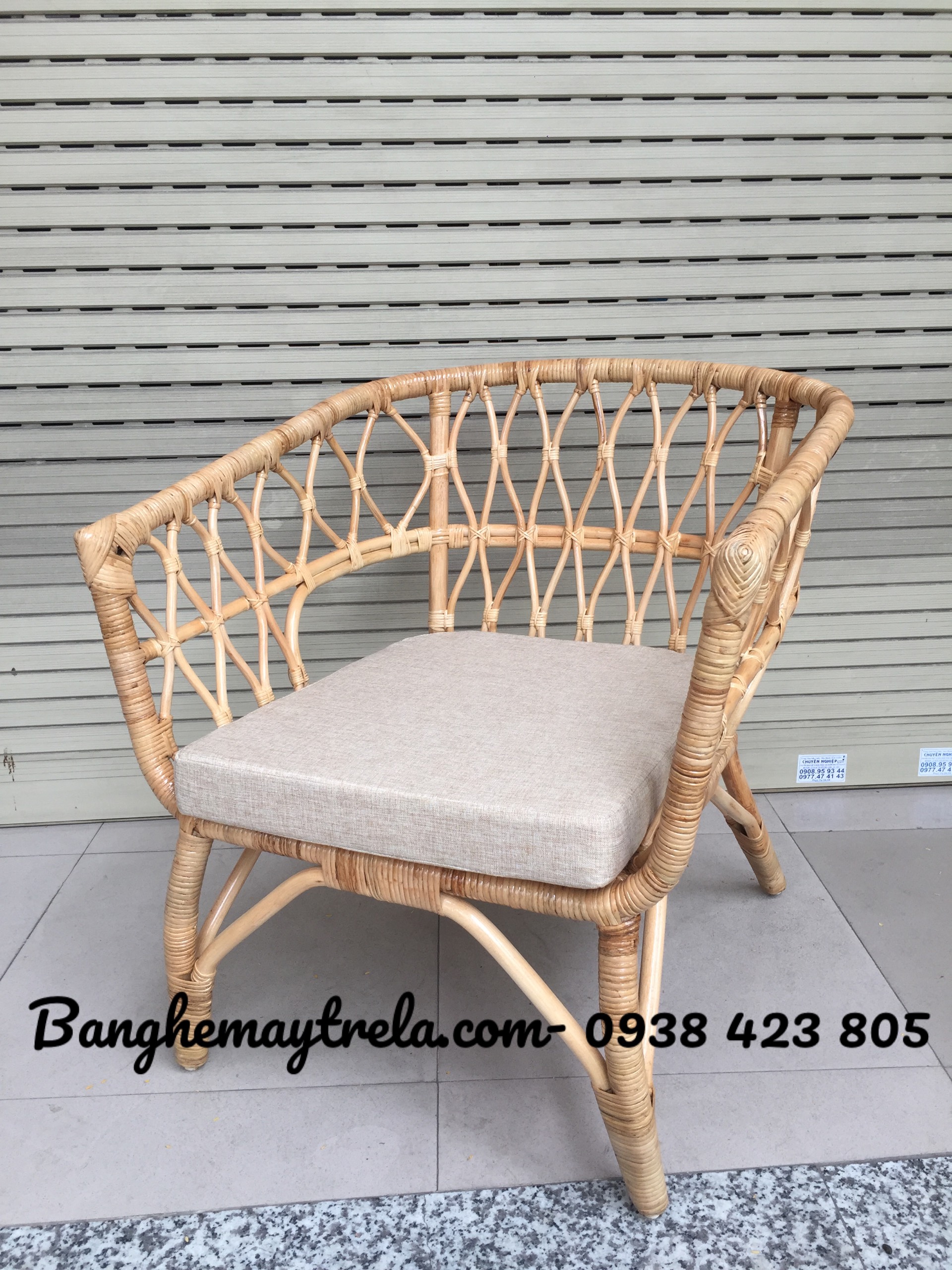 Ghế vuông mây tự nhiên